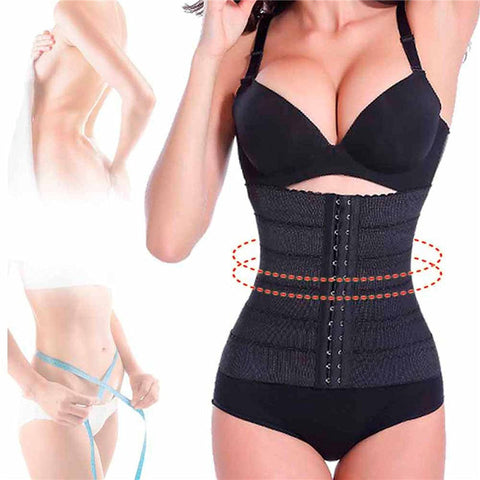 NINGMI Waist Trainer Hot Body Shaper Women Slimming Modeling Belt Shapewear Tummy Strap Pulling Underwear Belly Cincher Bustier