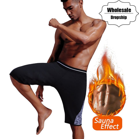 NINGMI Mens Neoprene Pant Short Males Control Panties Hot Sweat Sauna Waist Trainer Belt Body Shaper Corset Fitness Capris Brief