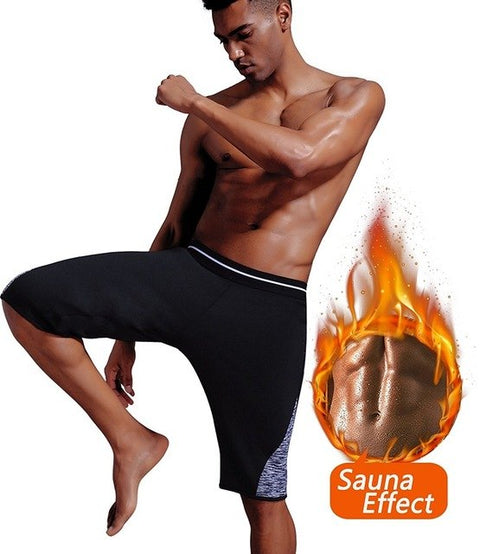 NINGMI Mens Neoprene Pant Short Males Control Panties Hot Sweat Sauna Waist Trainer Belt Body Shaper Corset Fitness Capris Brief