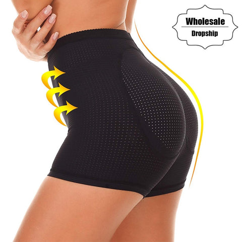 NINGMI Women Fake Buttock Briefs Butt Lifter Padded Control Panties Sealess Hip Enhancer Sexy Underwear Boyshort Hot Body Shaper