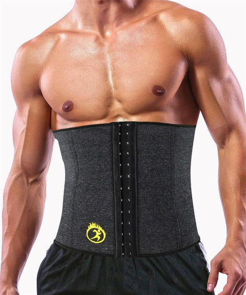 NINGMI Hot Shaper Mens Slimming Waist Trainer Neoprene SPA Sweat Sauna Body Modeling Strap Belt Cincher Pulling Underwear Corset