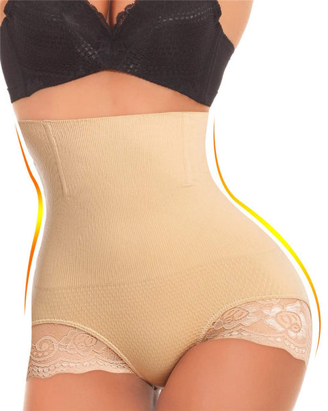 NINGMI Butt Lifter for Women High Waist Trainer Shapewear Tummy Control Panties Slimming Pants Brief Sexy Lace Pulling Underwear