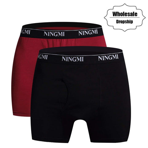 NINGMI Mens Underwear Sexy Boxers Males Panty Slip Mans U Pouch Underpant Modal Soft Breathable Gay Bottom Control Panties Short