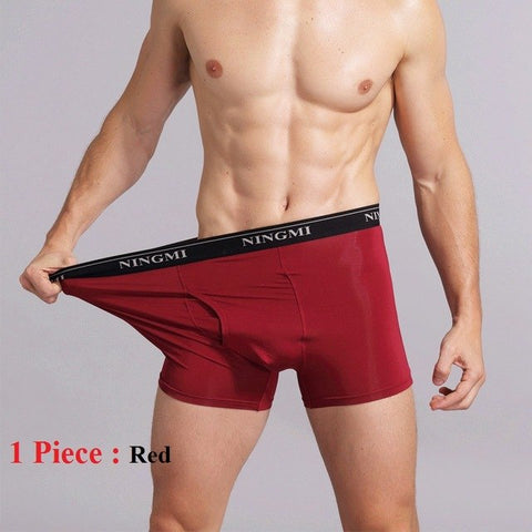 NINGMI Mens Underwear Sexy Boxers Males Panty Slip Mans U Pouch Underpant Modal Soft Breathable Gay Bottom Control Panties Short